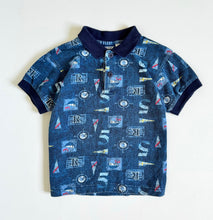 Load image into Gallery viewer, Vintage OshKosh B’gosh Sailing AOP Polo Shirt 3T (95cm)