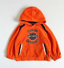 Load image into Gallery viewer, USED Harley Davidson Orange Fleece Hoodie 3T (95cm)