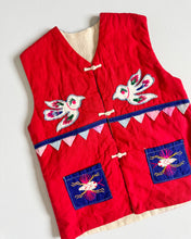 画像をギャラリービューアに読み込む, Vintage Sashiki Embroidery Quilt Vest 4/5t (100-110cm)