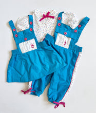 画像をギャラリービューアに読み込む, Vintage Winnie the Pooh Blouse/Dress/Overall Set S(6-9M/60-70cm)