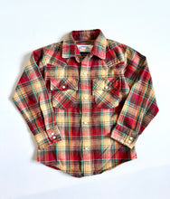 Load image into Gallery viewer, Vintage Levi’s White Tab Brown Plaids Shirt Size Kids Slim 6 (100-110cm)