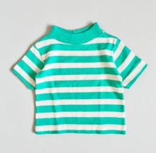 Load image into Gallery viewer, Vintage Pastel Teal Golfing Bunny Knit Shirt and Rompers Outfit 18M (80cm)