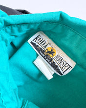 Load image into Gallery viewer, Vintage Koda Sunset Teal/Black Fringe Western Shirt Kids 6/7 (120cm)