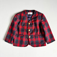 Load image into Gallery viewer, Vintage Neiman Marcus Red Plaids Jacket 3T (90-95cm)
