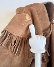Load image into Gallery viewer, Vintage Brown Suede Fringe Jacket Kids 6/8 (120cm)