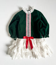 Load image into Gallery viewer, Vintage Velvet/Lace Dress 4/5T (100-110cm)
