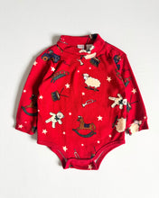 Load image into Gallery viewer, Vintage Talbots Holiday AOP Turtleneck Bodysuit 12M (75cm)