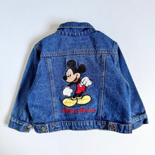 Load image into Gallery viewer, Vintage Disney Micke Mouse Denim Jacket 2T (90cm)