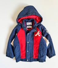 Load image into Gallery viewer, Vintage MLB/Starter Atlanta Braves Nylon Puffer Hoodie Jacket Kids S/5-6T (110-120cm)