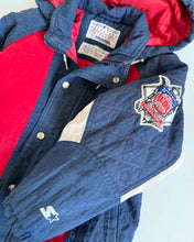Load image into Gallery viewer, Vintage MLB/Starter Atlanta Braves Nylon Puffer Hoodie Jacket Kids S/5-6T (110-120cm)