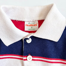 画像をギャラリービューアに読み込む, Vintage Heatlth-Tex Striped Collar Shirts 3/4 (95-100cm)