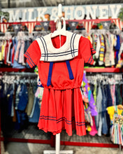 Load image into Gallery viewer, Vintage Sailor Top and Skirt Set 5T (100-110cm)