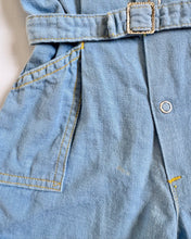 Load image into Gallery viewer, Vintage Light Washed Denim Rompers 4T (100cm)