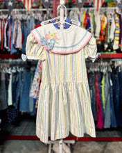 画像をギャラリービューアに読み込む, Vintage Melissa Jackson Pastel Striped Dress 5T (110cm)