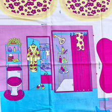 Load image into Gallery viewer, 2002 Barbie Fold and Go Fabric Panel Doll House “Bathroom”