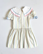 画像をギャラリービューアに読み込む, Vintage Melissa Jackson Pastel Striped Dress 5T (110cm)