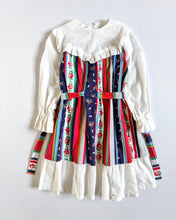 Load image into Gallery viewer, Vintage Striped Floral Dress Approx 4T (100cm)