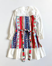 Load image into Gallery viewer, Vintage Striped Floral Dress Approx 4T (100cm)