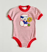 Load image into Gallery viewer, Vintage Tennis Raccoon Striped Rompers 18M (80cm)
