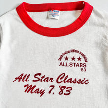画像をギャラリービューアに読み込む, Vintage Hanes 1983 All Star Classic Ringer T-shirts 4/5T (100cm)