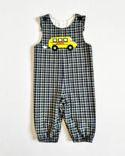 Load image into Gallery viewer, Vintage School Bus/Plaids Jumpsuit 12M (80cm)