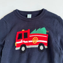 画像をギャラリービューアに読み込む, USED Class Club Firetruck Christmas Tree Cotton Sweater 6 (110-115cm)