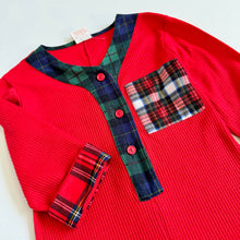 Load image into Gallery viewer, Vintage ‘70s Plaids×Waffle Rompers Size 6 (100-110cm)