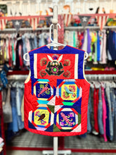 画像をギャラリービューアに読み込む, Vintage Sashiki Embroidery Quilt Vest 4/5t (100-110cm)