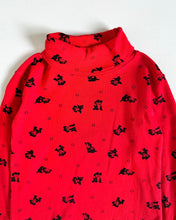 画像をギャラリービューアに読み込む, Vintage Dog AOP Red Turtleneck 2T (90cm)