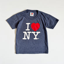 画像をギャラリービューアに読み込む, USED I LOVE NY Official Heather Navy Blue T-shirt Kids 6 (110cm)