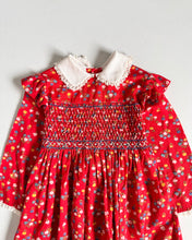 Load image into Gallery viewer, Vintage Polly Flinders Floral Smocked Dress 5T (100-110cm)