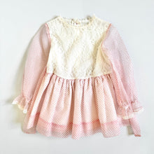 画像をギャラリービューアに読み込む, Vintage Sears Lace/Red Dots Sheer Dress 2T (90cm)