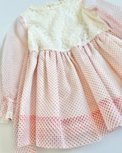 画像をギャラリービューアに読み込む, Vintage Sears Lace/Red Dots Sheer Dress 2T (90cm)