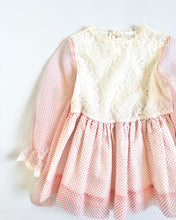 画像をギャラリービューアに読み込む, Vintage Sears Lace/Red Dots Sheer Dress 2T (90cm)