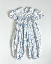 Load image into Gallery viewer, USED Lord & Taylor Blue Floral Rompers 18M (80-85cm)