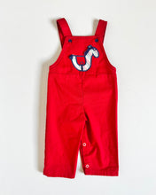 Load image into Gallery viewer, Vintage Buster Brown Horse Appliqué Overall Red 12M (70-75cm)
