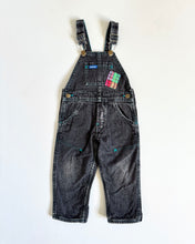 Load image into Gallery viewer, Vintage OshKosh B’gosh Black Denim/Plaids Overall 2T (90cm)