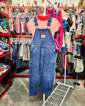 Load image into Gallery viewer, Vintage Round House Denim Overall & Striped Shirt Set 5/6T (110-115cm)
