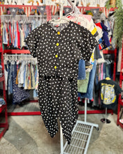 Load image into Gallery viewer, Vintage Triangle×Dots Prints Tops & Hammer Pants Set Kids 10 (140cm)