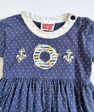 Load image into Gallery viewer, Vintage Nautical/Dots Bubble Dress Rompers 3T (90-95cm)