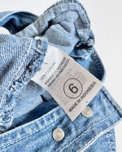 画像をギャラリービューアに読み込む, Vintage Weebok Flower Embroidered Denim Overall & Pink Turtleneck Set Kids 6 (120cm)