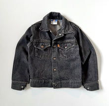 Load image into Gallery viewer, Vintage Levi’s Orange Tab Black Jean Jacket Kids 7 (120-125cm)