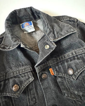 Load image into Gallery viewer, Vintage Levi’s Orange Tab Black Jean Jacket Kids 7 (120-125cm)
