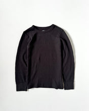 画像をギャラリービューアに読み込む, USED Black Waffle Long Sleeve Shirt and Pants Set Youth M/8 (120cm)