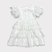 Load image into Gallery viewer, Vintage Martha’s Miniatures Sheer Lace Frilly Dress White 10 (140cm)