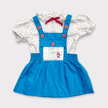 画像をギャラリービューアに読み込む, Vintage Winnie the Pooh Blouse/Dress/Overall Set S(6-9M/60-70cm)