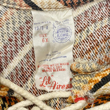 Load image into Gallery viewer, Vintage 70s Lil Airess Brown Striped Poncho Cape 6X