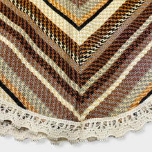 Load image into Gallery viewer, Vintage 70s Lil Airess Brown Striped Poncho Cape 6X