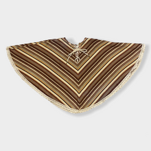 Load image into Gallery viewer, Vintage 70s Lil Airess Brown Striped Poncho Cape 6X