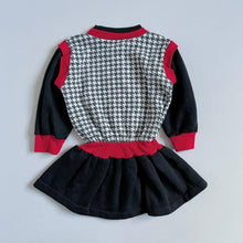 Load image into Gallery viewer, Vintage Panda×Houndstooth Sweat Dress 3T (95cm)
